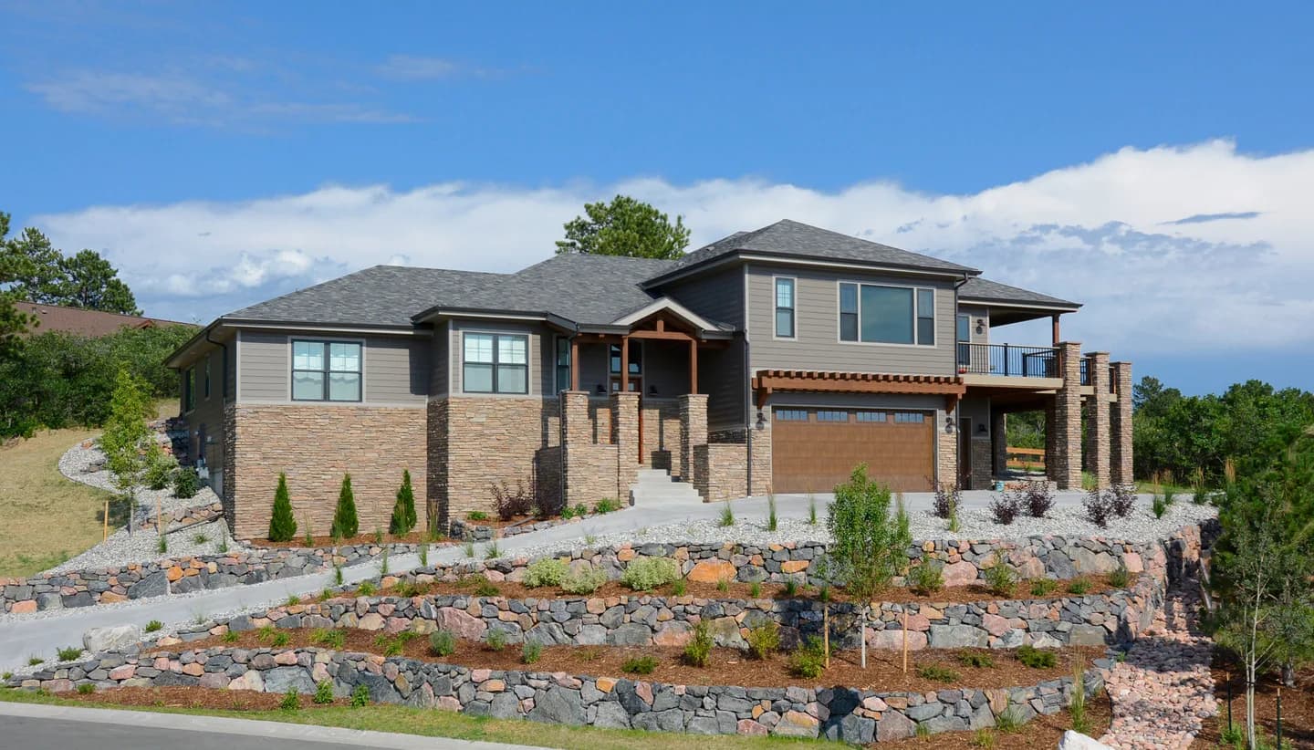 Exterior view of the McLeod residence in Castle Rock, a Stauffer & Sons custom home